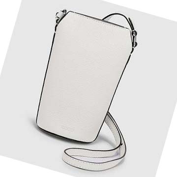 Women's Ecco Textureblock Pot Shoulder Bags White | USA 390DFM